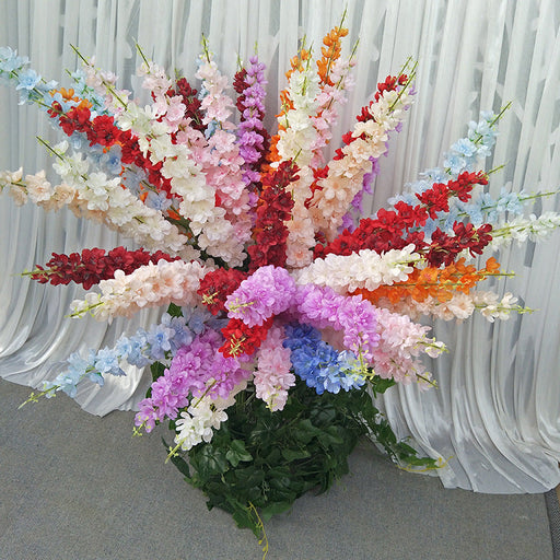 6 Pcs Extra Large 45" Artificial Hyacinth Flower Bouquet Bulk Faux Silk