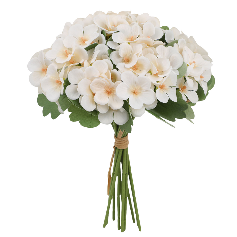 11.4 Inch Artificial Hydrangea Flowers Bouquet Bulk Bundle for Home Wedding Decor