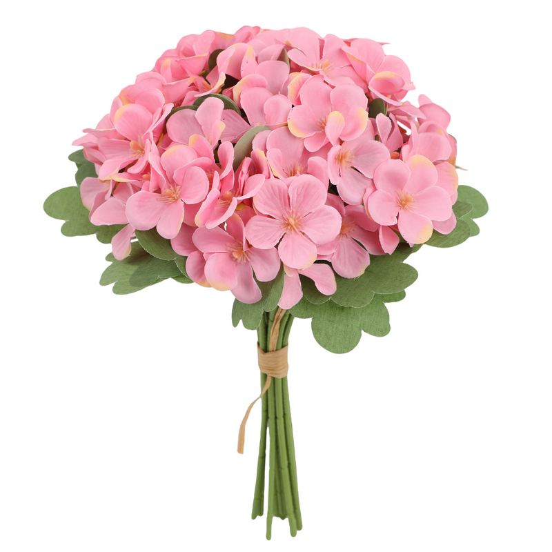 11.4 Inch Artificial Hydrangea Flowers Bouquet Bulk Bundle for Home Wedding Decor