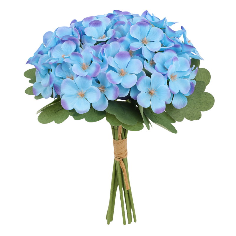 11.4 Inch Artificial Hydrangea Flowers Bouquet Bulk Bundle for Home Wedding Decor