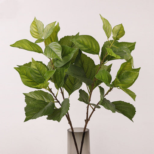 2 Pcs 28 Inch Artificial Hydrangea Branches Green Faux Flowers for Vase Centerpieces