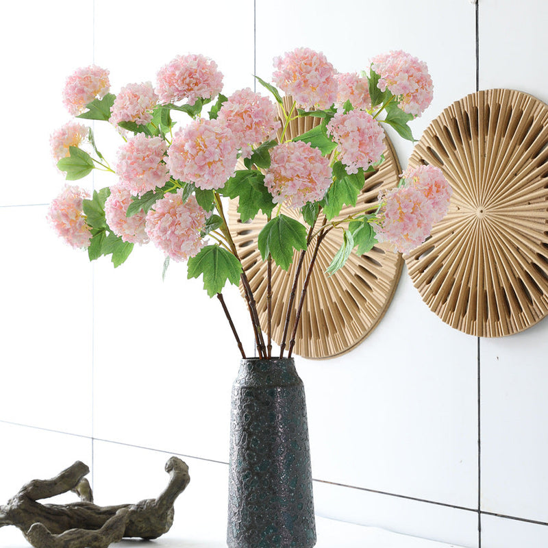 2 Pcs 32 Inch Artificial Hydrangea Spray Stems with 3 Flower Heads Silk Flowers