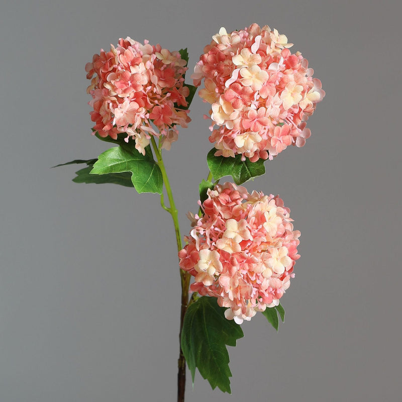 2 Pcs 32 Inch Artificial Hydrangea Spray Stems with 3 Flower Heads Silk Flowers