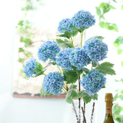 2 Pcs 32 Inch Artificial Hydrangea Spray Stems with 3 Flower Heads Silk Flowers
