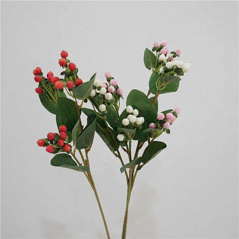 26.7 Inch Artificial Hypericum Berry Stems Bulk Pack Faux Hypericum Spray