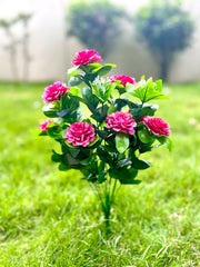 17 Inch Faux Camellia Bush UV Resistant Artificial Flowers for Outdoor Planters Bulk Quantity