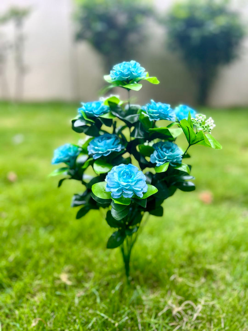 17 Inch Faux Camellia Bush UV Resistant Artificial Flowers for Outdoor Planters Bulk Quantity