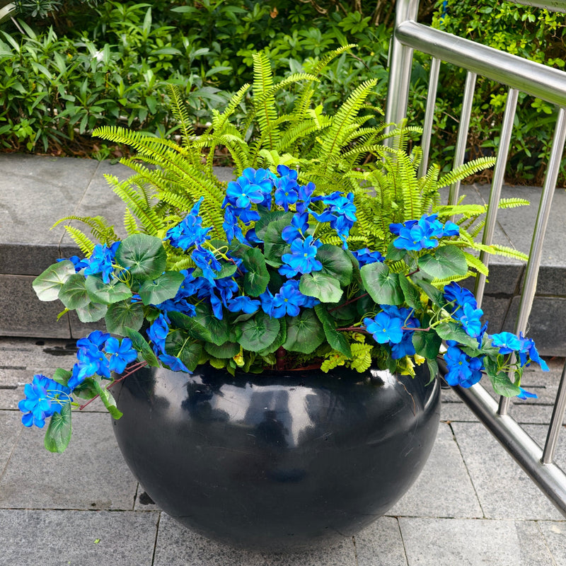 Bulk Long Stem Faux Geraniums, 12 Stems UV Resistant, 25" Tall Artificial Flower Bush for Outdoor Planter, Porch Decor, Wedding, DIY Floral Arrangements