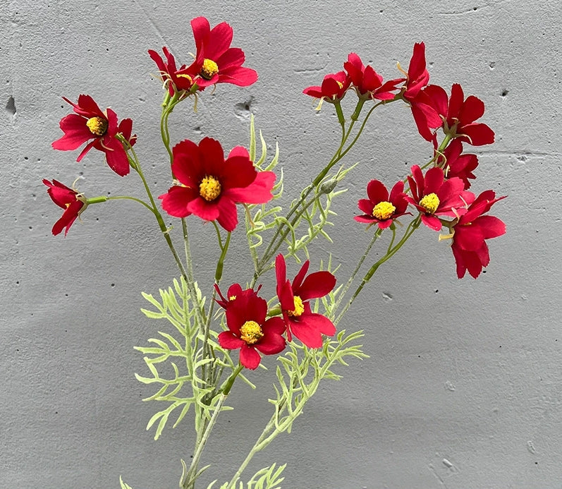 36.7 Inch Artificial Cosmos Flowers, Lifelike Silk Cosmos Blooms for Home Decor, 1 Stem