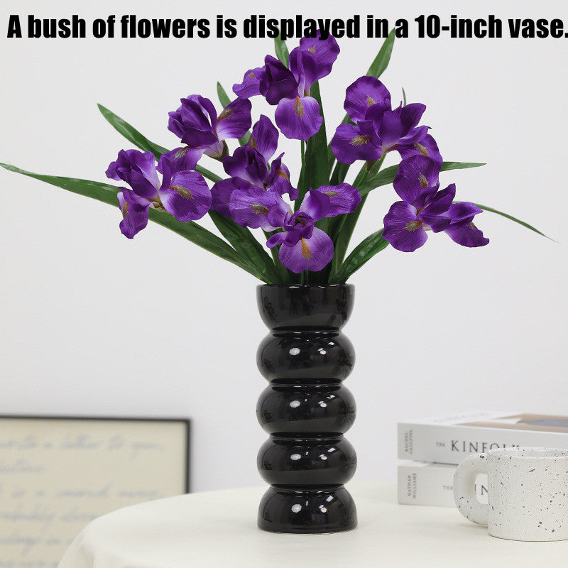 19.6 Inch Artificial Silk Iris Flower Bush Stems, 6 Pcs, Bulk Wedding and Home Decor Floral Arrangements