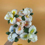 5 Pcs Porcelain Iris Flower Stems Artificial Ceramic Floral Decoration Bulk