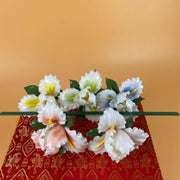 5 Pcs Porcelain Iris Flower Stems Artificial Ceramic Floral Decoration Bulk
