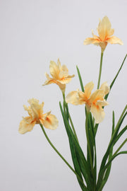 21.5 Inch Artificial Iris Stems 10 Pcs Real Touch Silk Flowers Bulk Wholesale