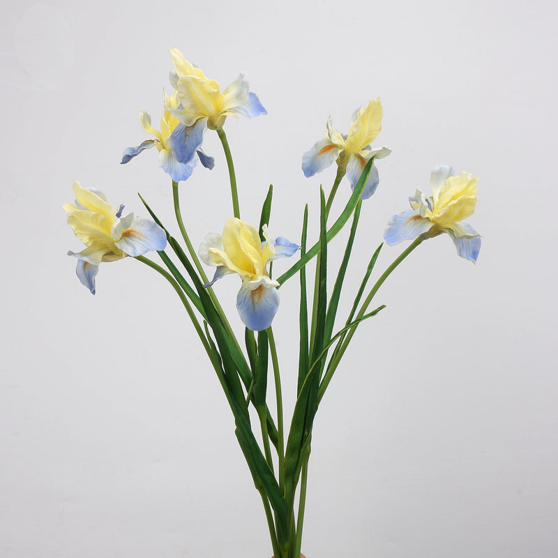 21.5 Inch Artificial Iris Stems 10 Pcs Real Touch Silk Flowers Bulk Wholesale