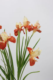 21.5 Inch Artificial Iris Stems 10 Pcs Real Touch Silk Flowers Bulk Wholesale