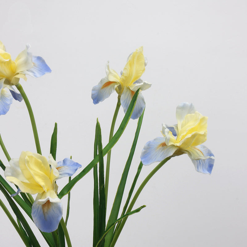 21.5 Inch Artificial Iris Stems 10 Pcs Real Touch Silk Flowers Bulk Wholesale