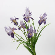 21.5 Inch Artificial Iris Stems 10 Pcs Real Touch Silk Flowers Bulk Wholesale