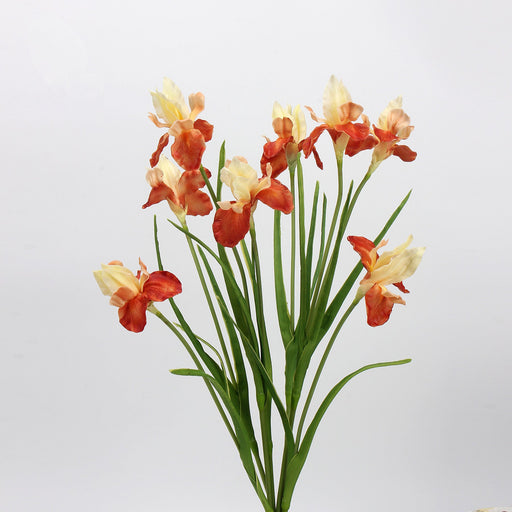21.5 Inch Artificial Iris Stems 10 Pcs Real Touch Silk Flowers Bulk Wholesale