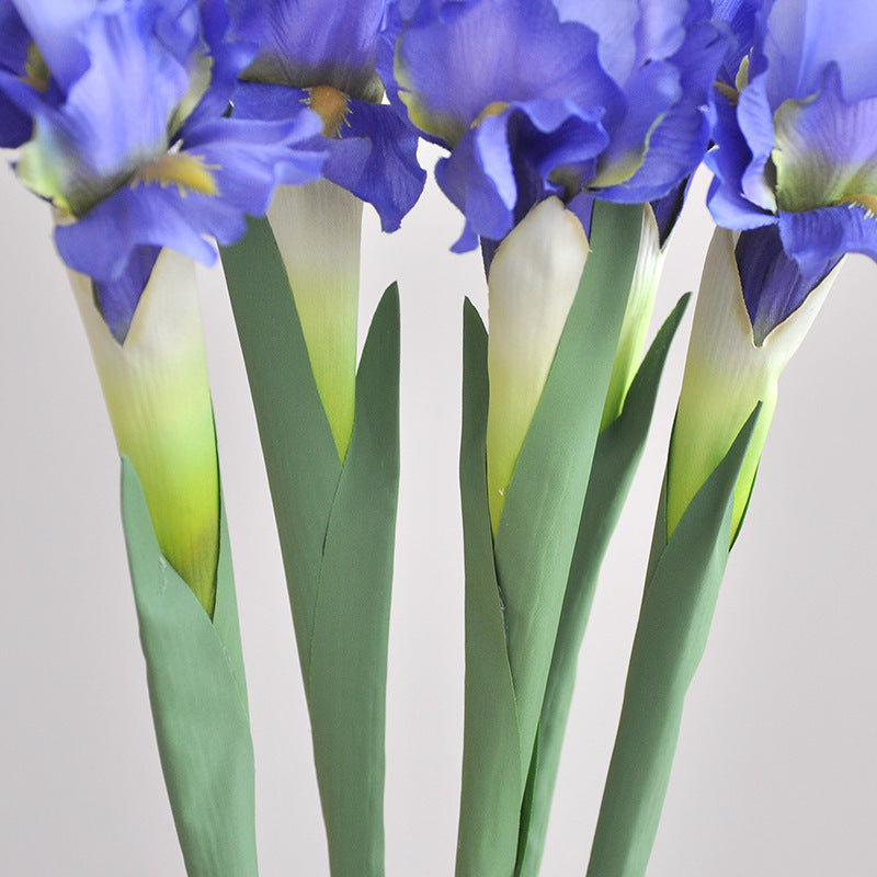 5 Pcs Artificial Silk Iris Stems Bulk Floral Arrangement