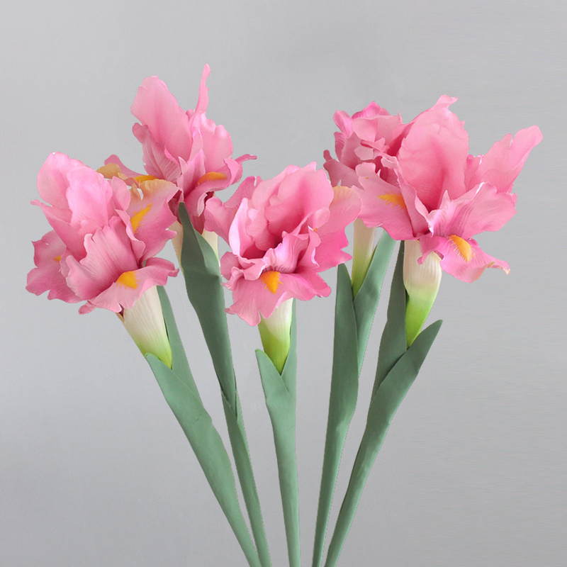 5 Pcs Artificial Silk Iris Stems Bulk Floral Arrangement