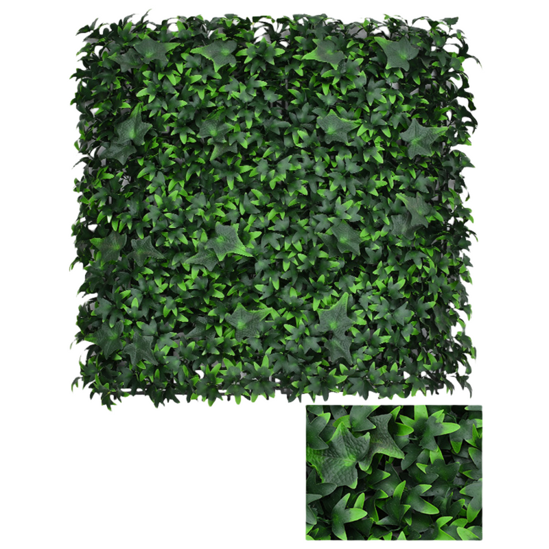 12 Inch 12 Pcs Greenery Backdrop Wall Panels UV Stable Artificial Plant Decor for Indoor Outdoor Garden Fence