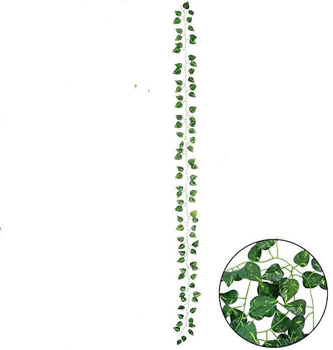 Artificial Ivy Leaf Vines 10 Pcs Silk Hanging Ivy Leaves for Home Kitchen Garden Wedding Wall Decor