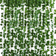 Artificial Ivy Leaf Vines 10 Pcs Silk Hanging Ivy Leaves for Home Kitchen Garden Wedding Wall Decor