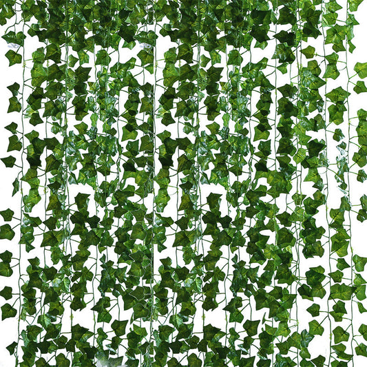 Artificial Ivy Leaf Vines 10 Pcs Silk Hanging Ivy Leaves for Home Kitchen Garden Wedding Wall Decor