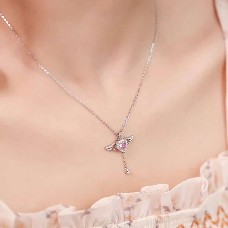 2 Pcs Artificial Knitted Rose Bouquet Necklace Valentine's Day Gift