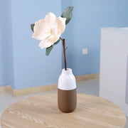 27.5 Inch Artificial Magnolia Stems 6 Pcs Bulk Silk Magnolia Flowers for Arrangements