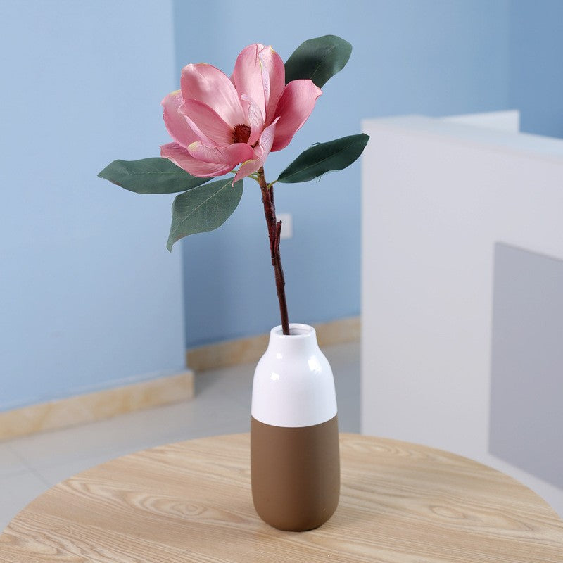 27.5 Inch Artificial Magnolia Stems 6 Pcs Bulk Silk Magnolia Flowers for Arrangements