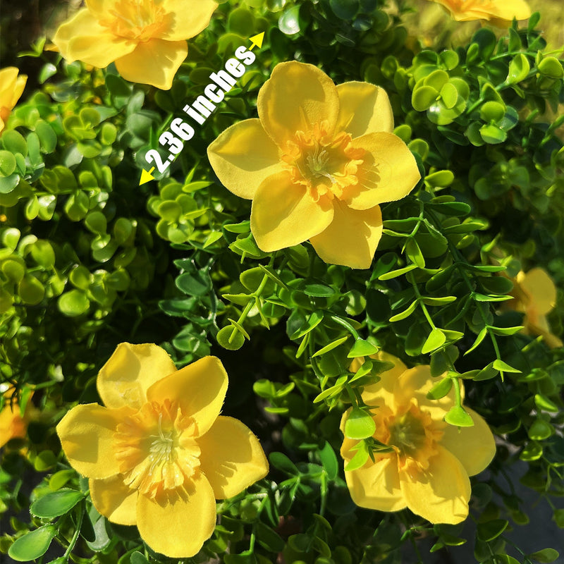 19 Inch Artificial Daffodil Bush 6 Stems Large Spring Flowers Foliage for Outdoor Decor