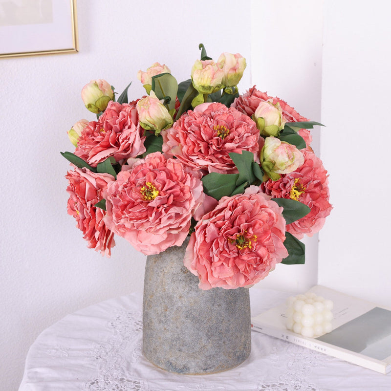 19 Inch Large Peony Spray Stem, 1 Pc, Real Touch Artificial Flower for Arrangement