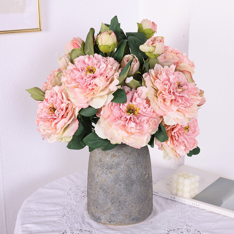 19 Inch Large Peony Spray Stem, 1 Pc, Real Touch Artificial Flower for Arrangement
