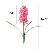10 Pcs Artificial Hyacinth Stems 12 Inch Real Touch Pink Flowers for DIY Crafts