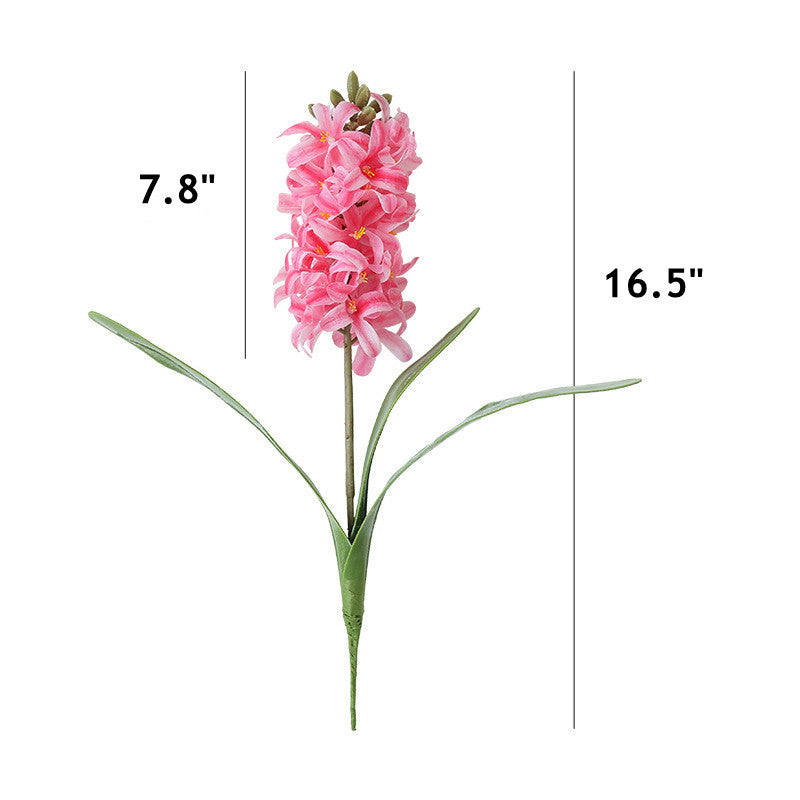 10 Pcs Artificial Hyacinth Stems 12 Inch Real Touch Pink Flowers for DIY Crafts