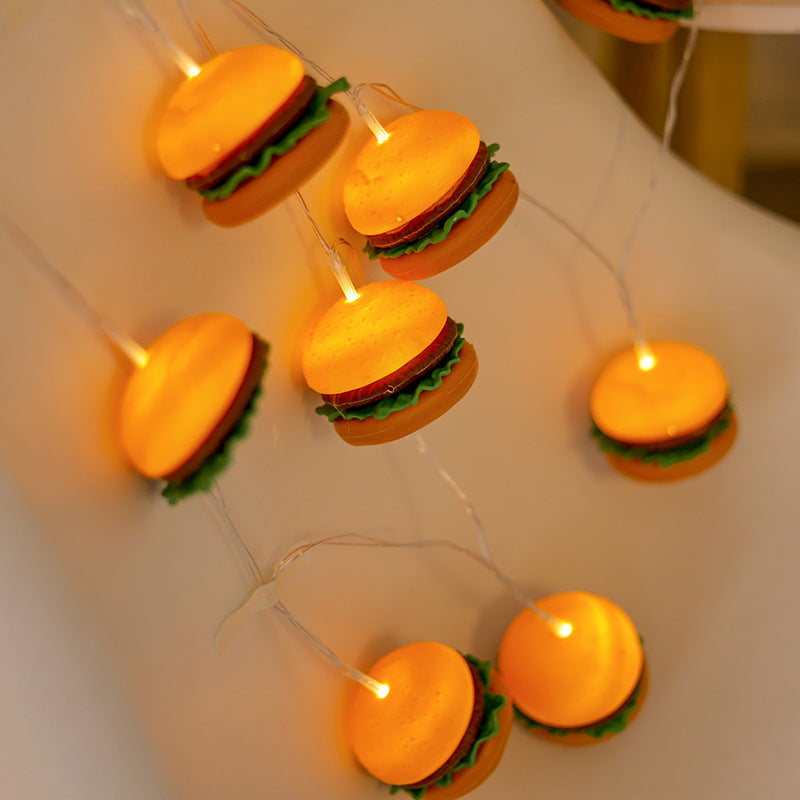 6.5FT Pre-lit Artificial Food LED Light String Garland for Party Decoration Bulk Pack