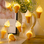 6.5FT Pre-lit Artificial Food LED Light String Garland for Party Decoration Bulk Pack
