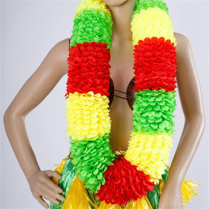 3 Sizes Bulk Tropical Floral Leis Garland Accessories for Men Women Children Hawaiian Luau Party