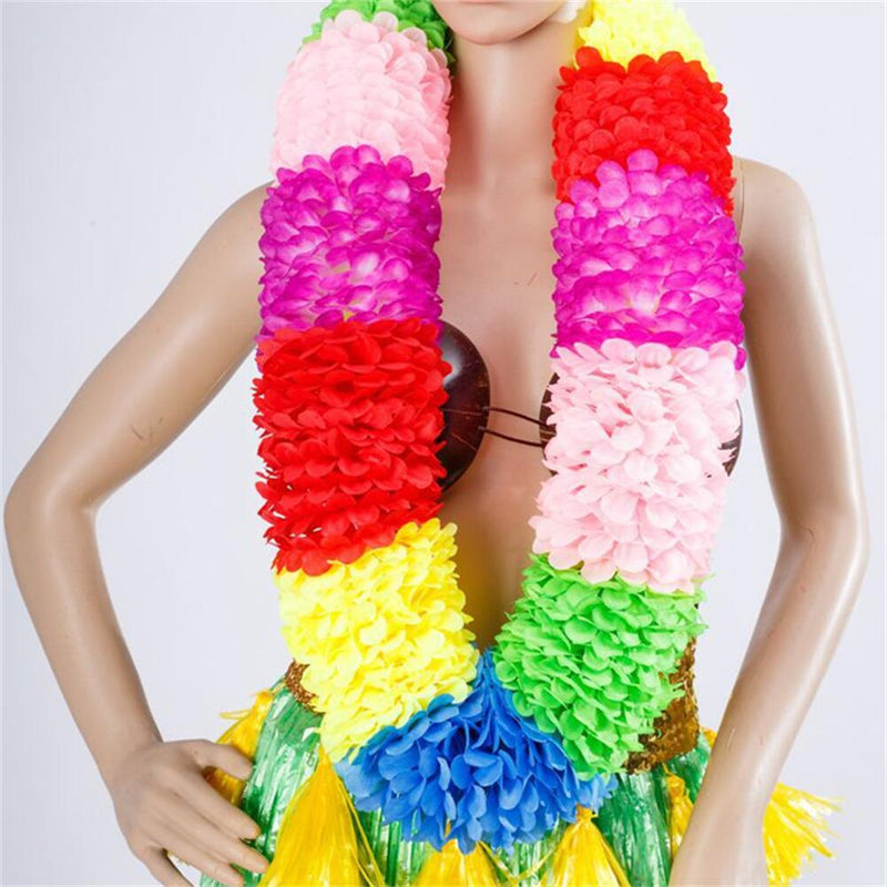 3 Sizes Bulk Tropical Floral Leis Garland Accessories for Men Women Children Hawaiian Luau Party