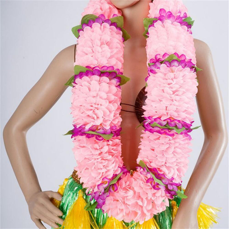 3 Sizes Bulk Tropical Floral Leis Garland Accessories for Men Women Children Hawaiian Luau Party