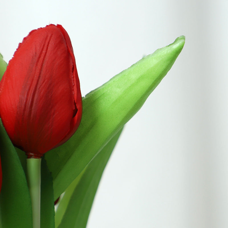 10 Pcs Artificial Silk Tulips in Pot, Lifelike Potted Tulip Bonsai, Bulk Wholesale