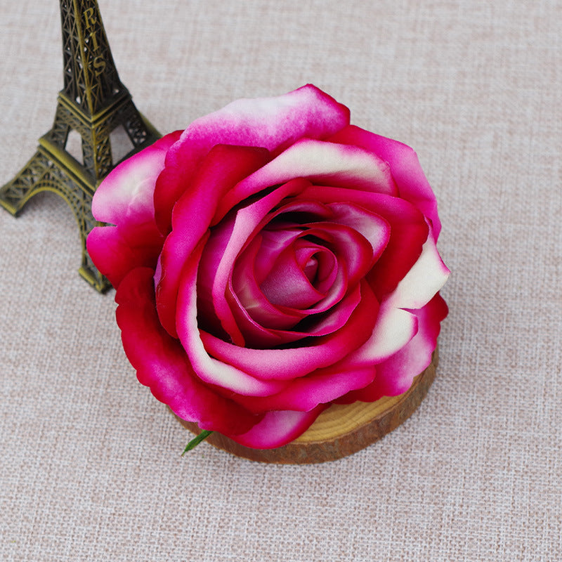 10 Pcs Artificial Bionic Flannel Rose Heads for DIY Wedding Party Baby Shower Decoration