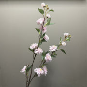 35 Inch Artificial Quince Blossom Branch 1 Pc Spring Floral Decor