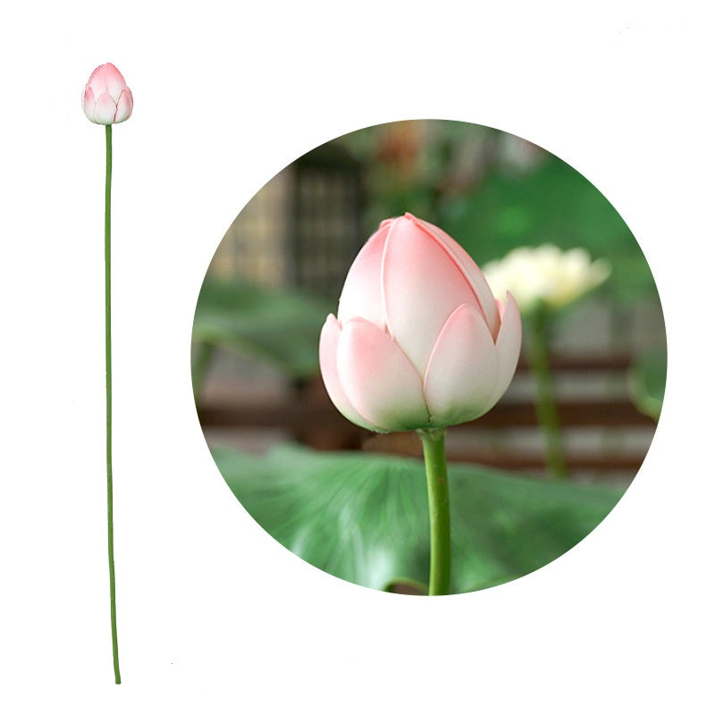 38.5 Inch Extra Large Lotus Stems with Leaves, 10 Pcs Artificial Flower Stems for Pool Landscaping