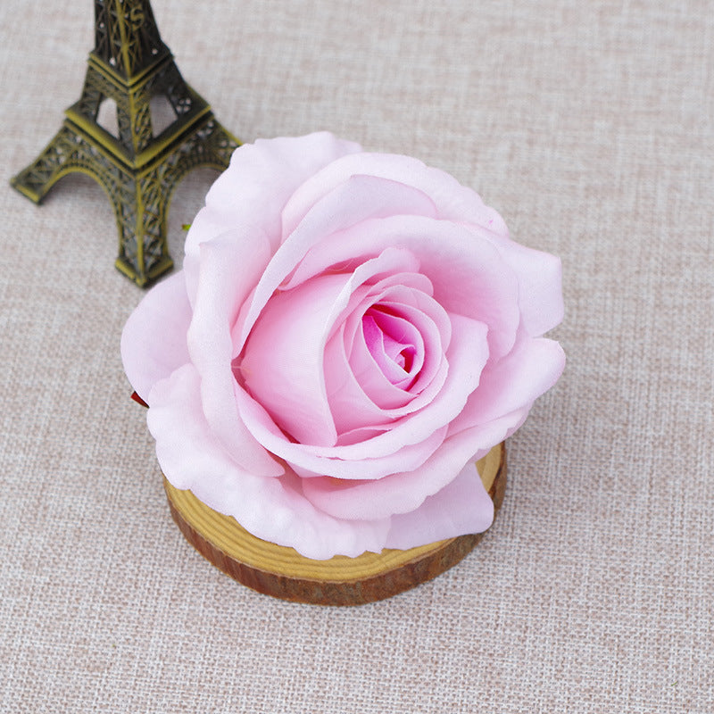 10 Pcs Artificial Bionic Flannel Rose Heads for DIY Wedding Party Baby Shower Decoration
