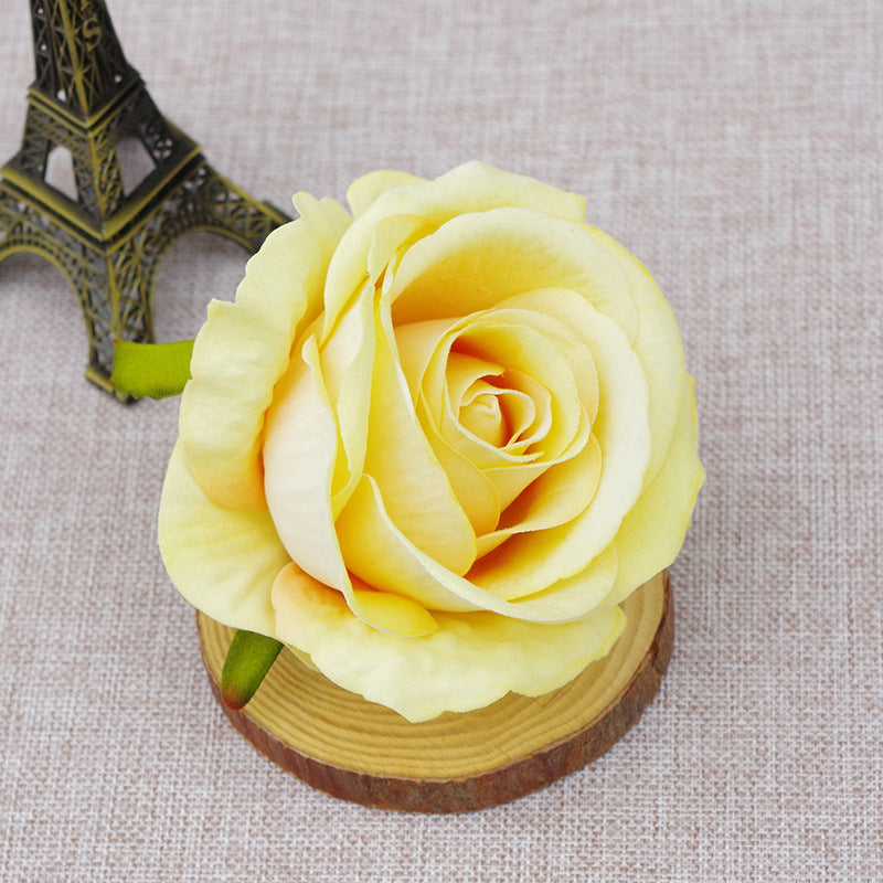 10 Pcs Artificial Bionic Flannel Rose Heads for DIY Wedding Party Baby Shower Decoration