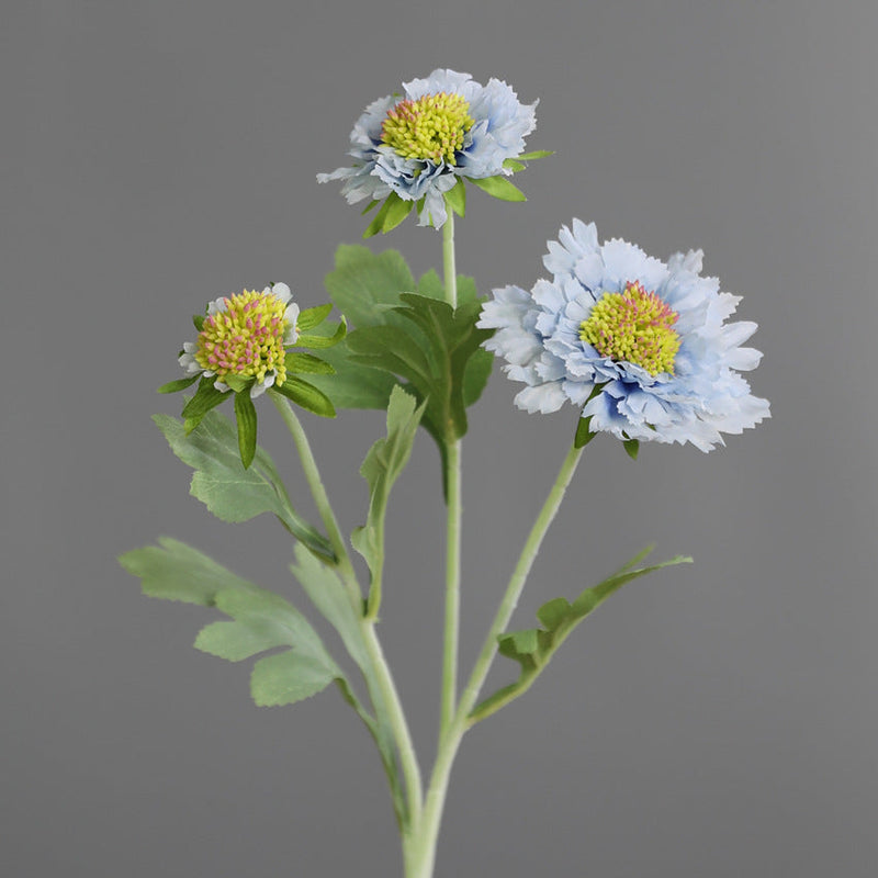 18 Inch Cephalaria Silk Flower Stems 10 Pcs Artificial Bulk for Wedding Home Decor