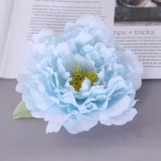 2 Pcs Artificial Faux Peony Flower Heads for Crafts, Bulk Pack