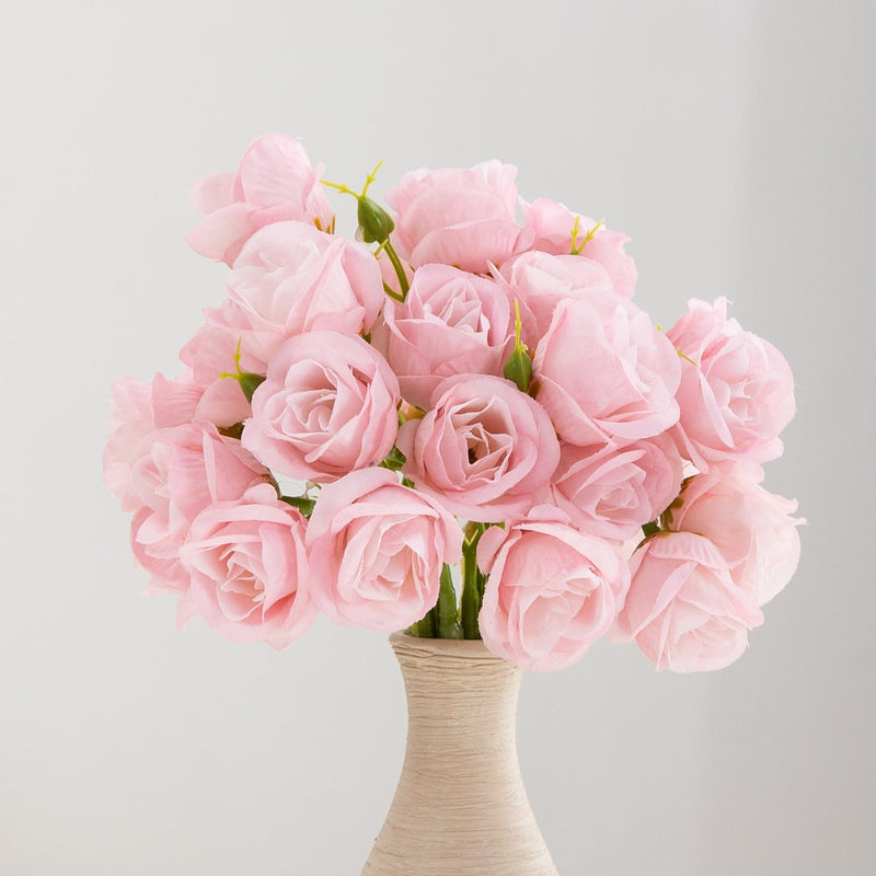 13 Inch Silk Artificial Rose Bouquet, 10 Stems, Bulk Wholesale Flowers